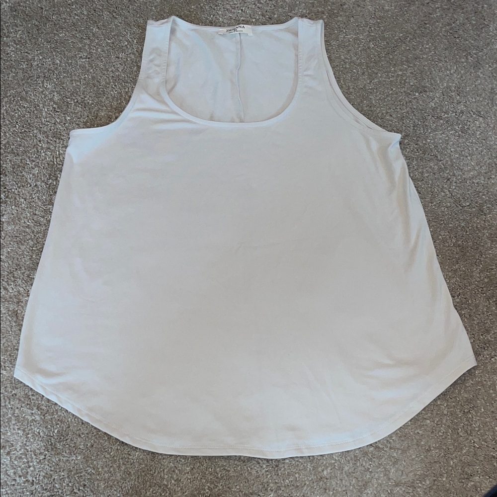 Zenana Outfitters Cream Tank Top, XL